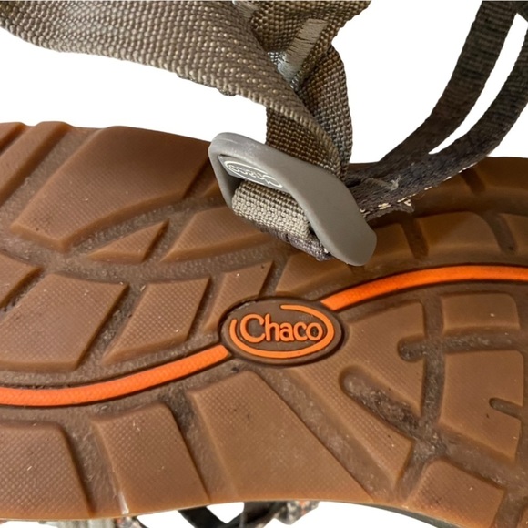 CHACO - SIZE 8 - THE CLASSIC CREED - ORANGE AZTEC WITH BLUE/ GRAY - EXC COND S4 - Picture 16 of 16